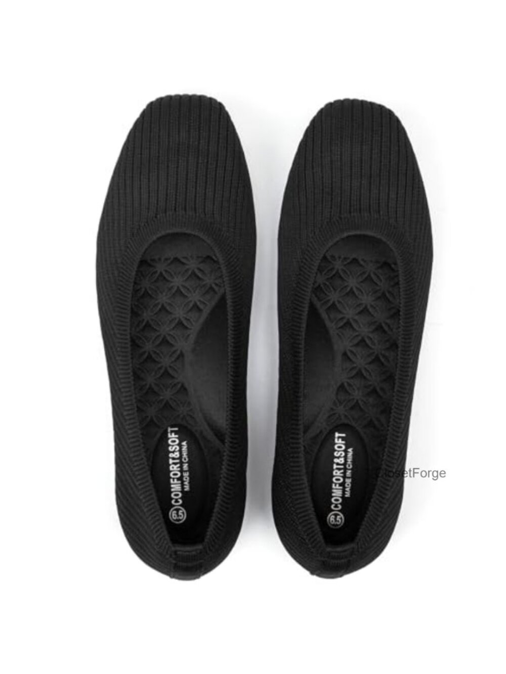 Women's Square Toe Ballet Flats Dressy Washable Slip On Shoes